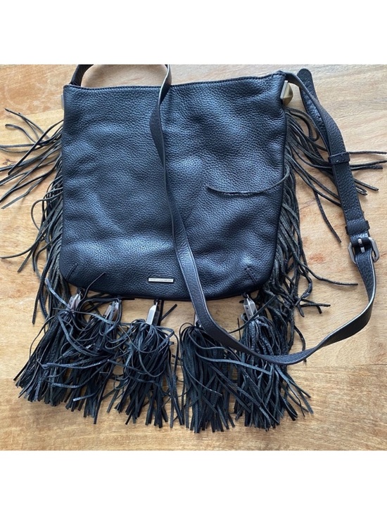 Rebecca Minkoff Handbags - Rebecca Minkoff Black Leather Fringe Crossbody